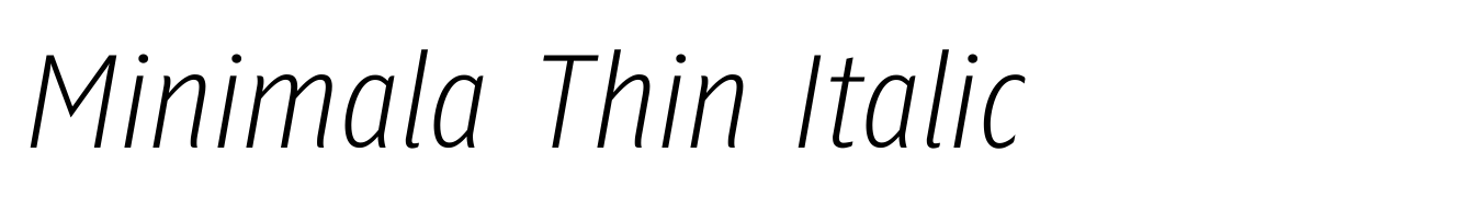 Minimala Thin Italic